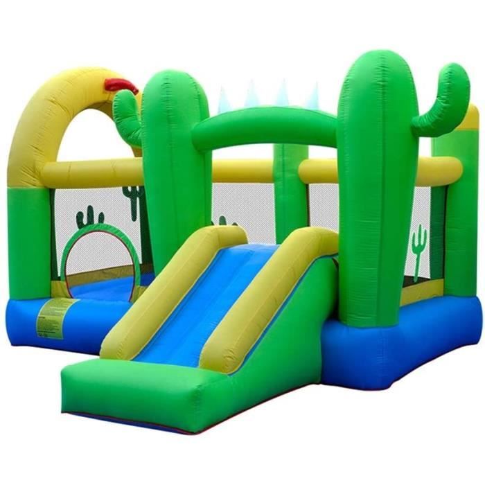 Château Gonflable Dinosaure Avec Toboggan – Maison De Saut Géante 382x375x254 Cm – Inclut Souffleur Et Accessoires