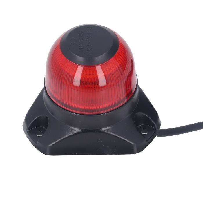 Feu De Navigation Bateau LED 360° - 12V-24V, IP66, Visible 2 Miles (Rouge)