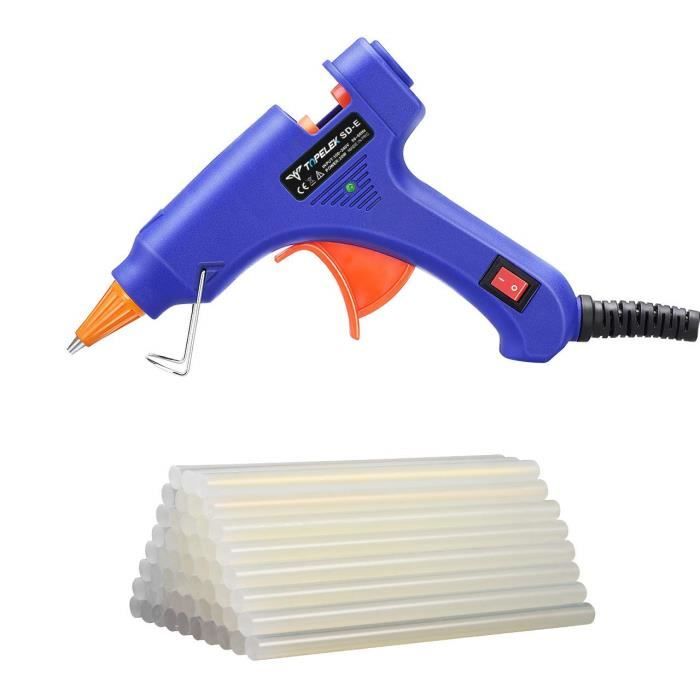 50 Bâtons Ø7mm Bricolage Mini Pistolet A Colle Chaude 20W Chauffage Rapide