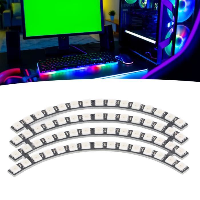 Anneau LED WS2812 5050 RGB - 24 LEDs Adressables - Diamètre 85mm - Pour Arduino Et Projets DIY