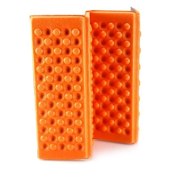 Portable Tapis Siège Camping 2PCS – Coussin Pliant Étanche Isolé, Oxford + Argenté, Mousquetons, Randonnée Pique-Nique