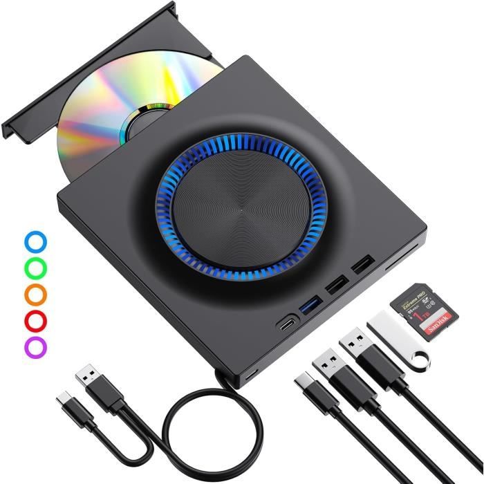 Lettore DVD Lenovo DB65 - Masterizzatore Slim, Nero