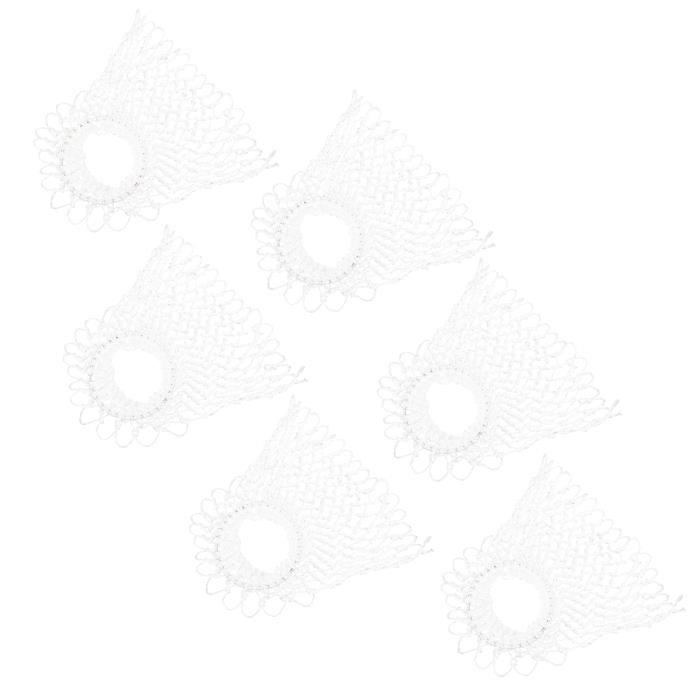 Poches De Billard En Filet - Lot De 6 - Nylon Résistant - Remplacement Pour Tables De Billard - Noir/Blanc