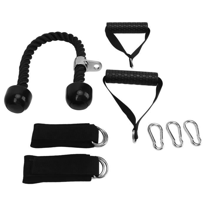 Accessoires Gymnastique - Fixation Barre En T, Poignées Et Câble En Acier - Musculation