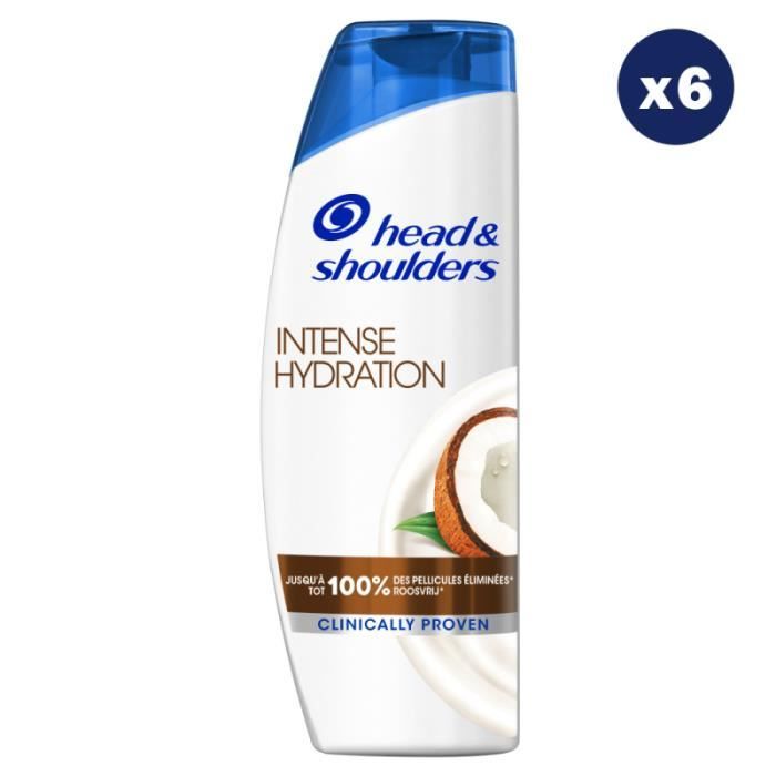 6 Shampoings Intense Hydratation 285ml, Head & Shoulders