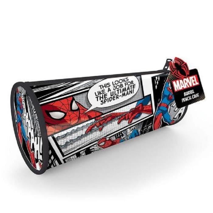 Trousse Scolaire Spiderman Rouge Et Bleu - Étui à Crayons Marvel Pour Garçon - Perletti