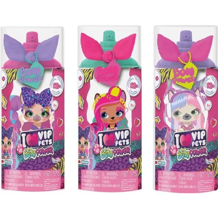 Mini poupées VIP Pets - IMC - Modèle selon disponibilité - Cheveux extra longs - 30 cm - Bow Power