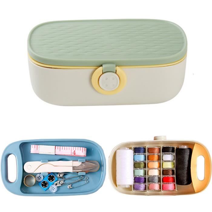 Kit de Couture,Pratique Kit Couture Boîte à Couture Pour enfant et adulte,Couture Accessoires Mercerie BRICOLAGE Outils-Vert