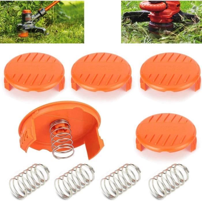 2x Spulenkappen Für Motorsensen – Kompatibel Mit Black & Decker GL/GH/ST Modelle, Orange, 85 Mm