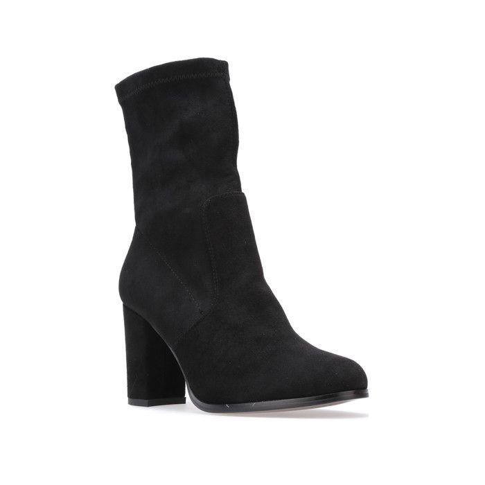 Bottines montantes en suédine - Noir