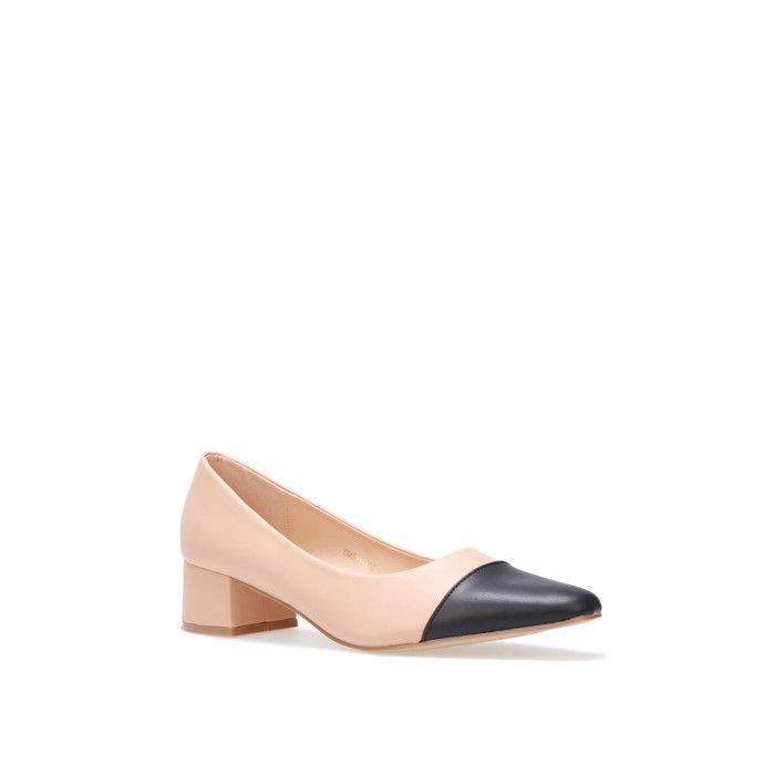 Escarpin suedine talon deals carre