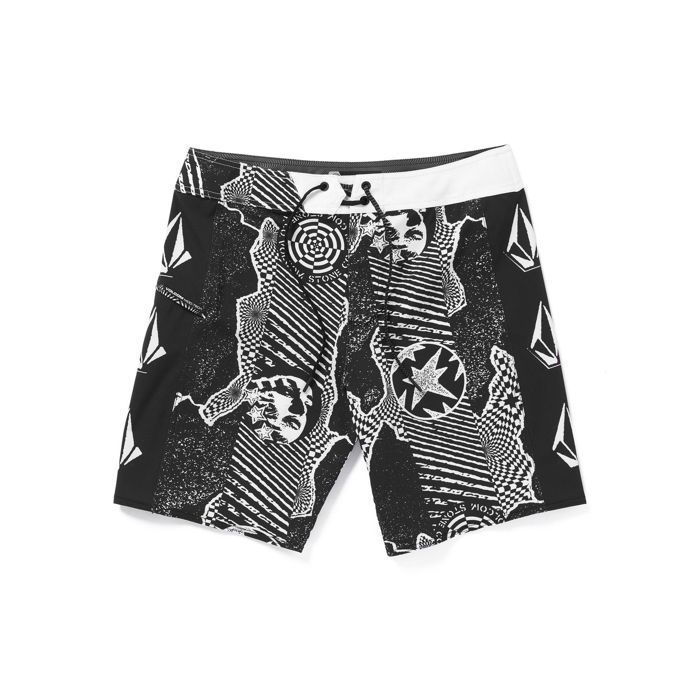 Boardshort Volcom Lido Iconic Mod 19 Black White Homme