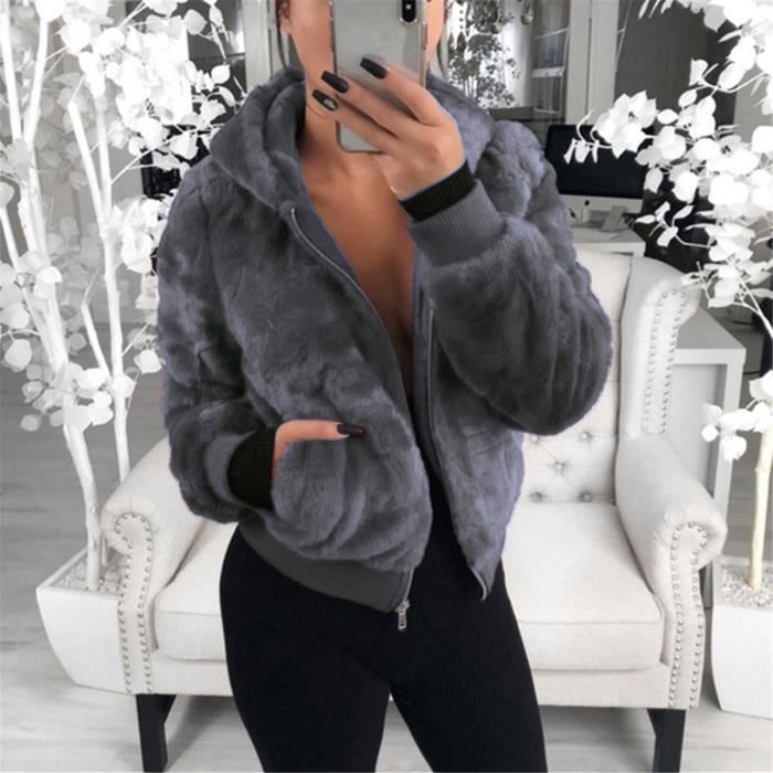 Manteau fourrure lapin femme sales
