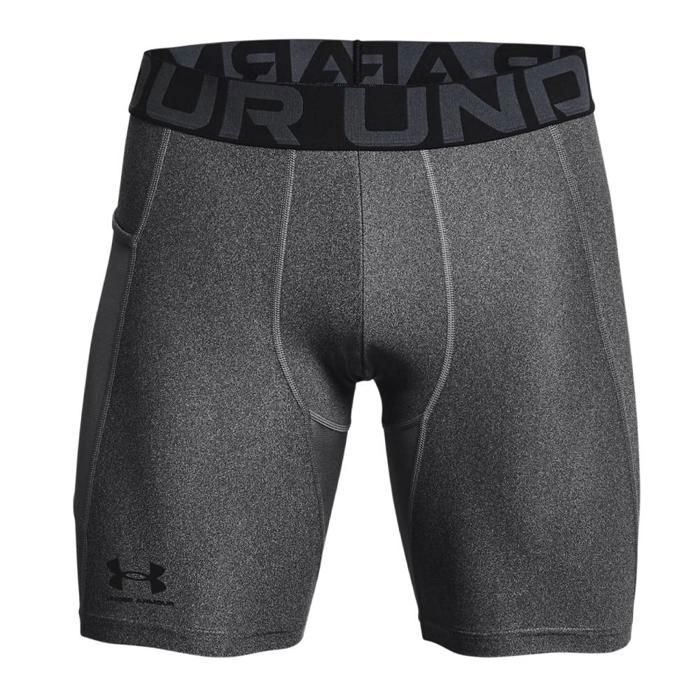 Short de sport Under Armour HG pour hommes - Gris/Noir - Compression et technologie Heatgear