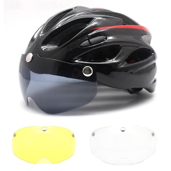 EASTINEAR Casque Vélo Adulte Avec Feu Arrière LED – Casque VTT Ville Léger, Visière, Taille M/L Réglable