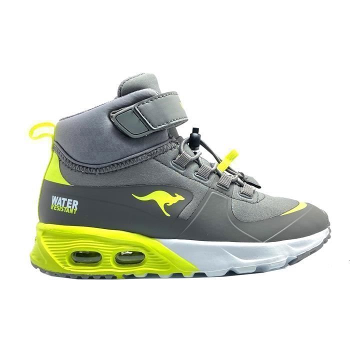 Basket Montante KangaROOS Garçon Kx-Hydro - Imperméable - Speed Lace + Velcro - Semelle Air - Taille Haute