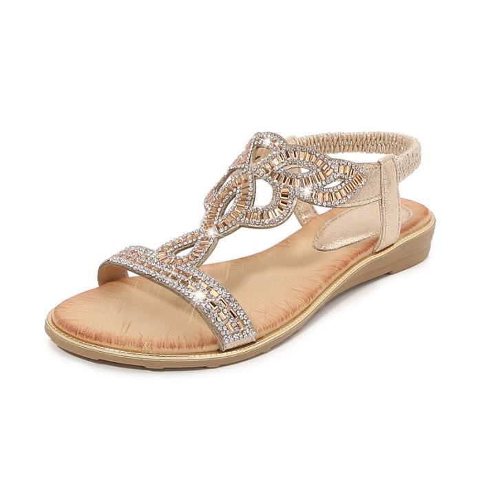 Chaussures femme online doré ete