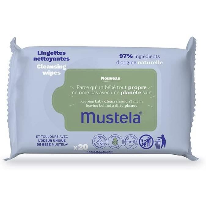 Mustela Lingettes À L'Eau Bio Cotton , 60 Unité (Lot De 1) : : Bébé  et Puériculture
