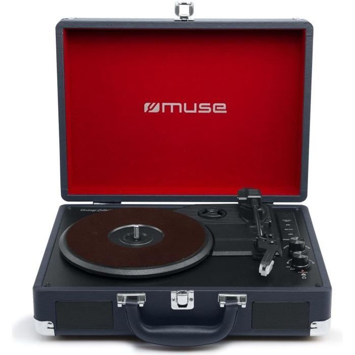 Platine vinyle - Muse MT-103GD - stéréo vintage collection 33/45/78 tours  avec enceintes intégrées - USB/