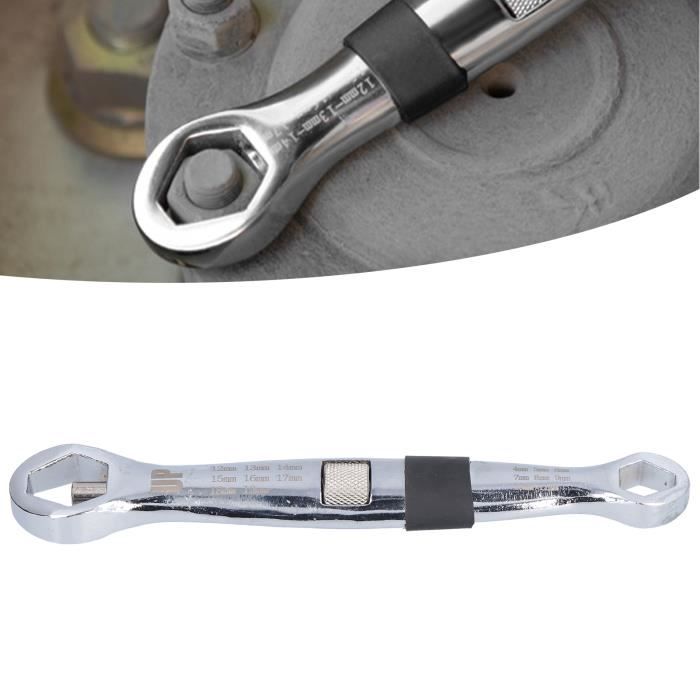 Lot De 5 Clés Plates Mixtes + Oeillets - Chrome Vanadium, Du 8 Au 19 Mm