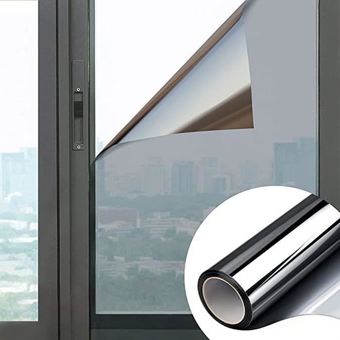 Film Miroir Fenêtre sans Tain 99% Anti-UV Anti Chaleur Anti-Regard