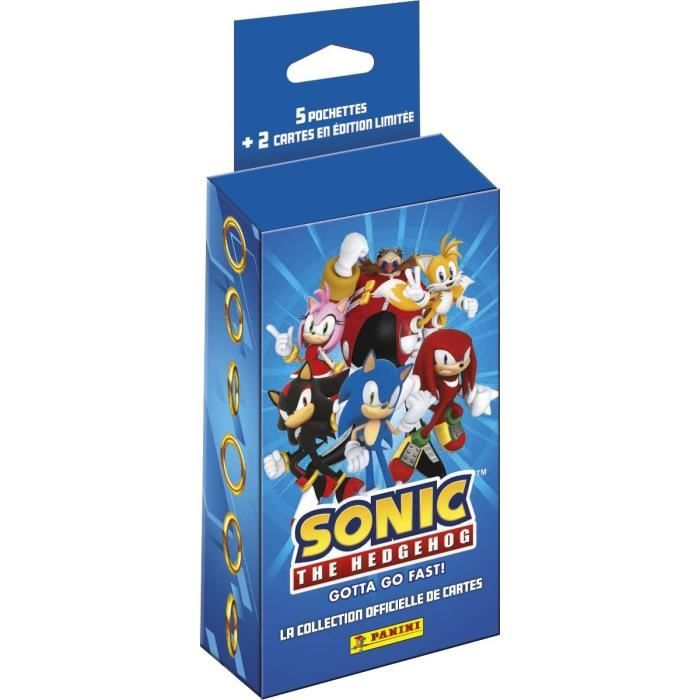 Blister PANINI Sonic le hérisson Classic 5 pochettes 2 cartes Édition Limitée