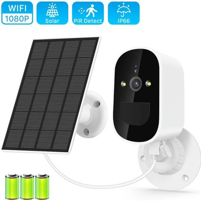 Caméra de sécurité - PRUMYA - Modèle Solaire WiFi - Full HD 1080P - Vision nocturne - Batterie 6000mAh