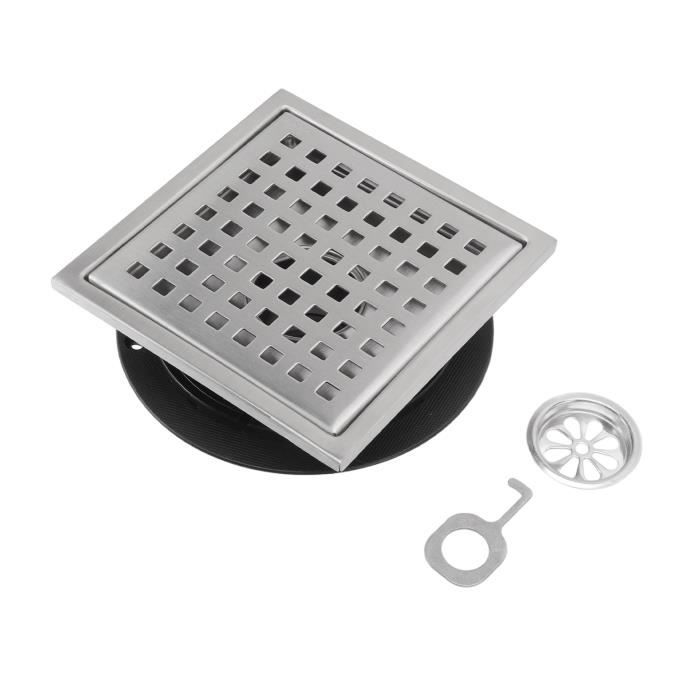 2 Bouchons De Vidange En Silicone 20x20 Cm - Anti-Odeurs Pour Douche, Évier, Cuisine - Gris - Étanches Et Antidérapants - 7