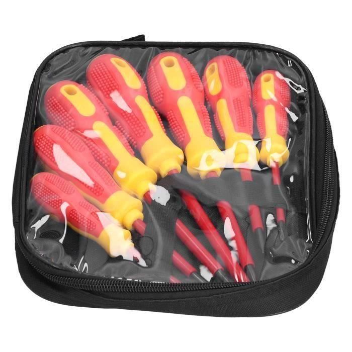 Set De 7 Tournevis Isolés Milwaukee - Manche Noir/rouge Pour électriciens