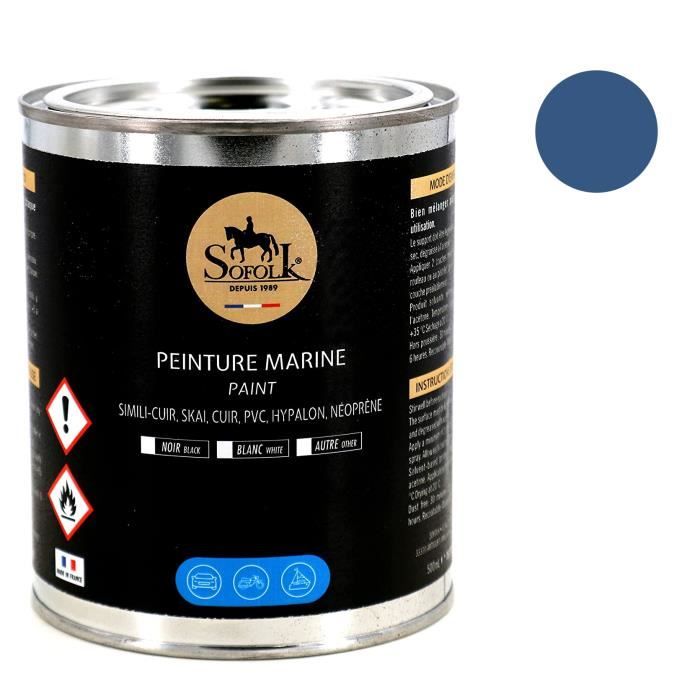 Peinture sellerie nautique - SOFOLK - Bain de Soleil - Bleu - Haute performance - 0 5 L
