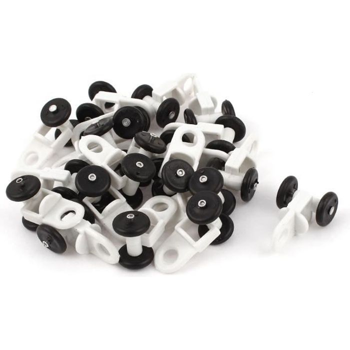 Ameublement Et Decoration Decoration De La Maison Rodschinson Com Rouleaux Pour Rails De Rideau Supports En Plastique Avec Roues Jumelees Rideau Coulissant Pour Rideaux De Fenetre Rideau De Douche De 14 Mm De