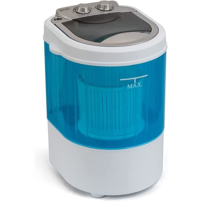 Blll Mini lave-linge, doté d'une essoreuse, idéal pour le camping, capacité  de lavage : 3 kg, petit et pratique, avec poignée de12 - Cdiscount  Electroménager