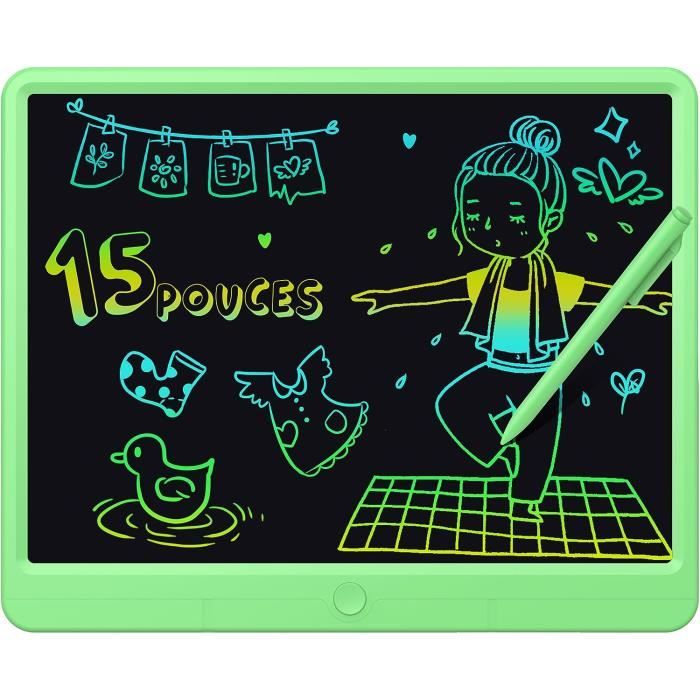 Tablette Dessin LCD Enfant 12,5 Pouces - Écran Coloré Sans Lumière Bleue - Effacement Verrouillable - Cadeau 3 à 12 Ans
