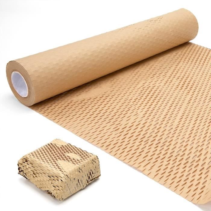 Rouleau Papier Kraft Nid D'Abeille 30 Cm X 30 M - Emballage Écologique Antichoc Biodégradable Pour Déménagement Et Protection
