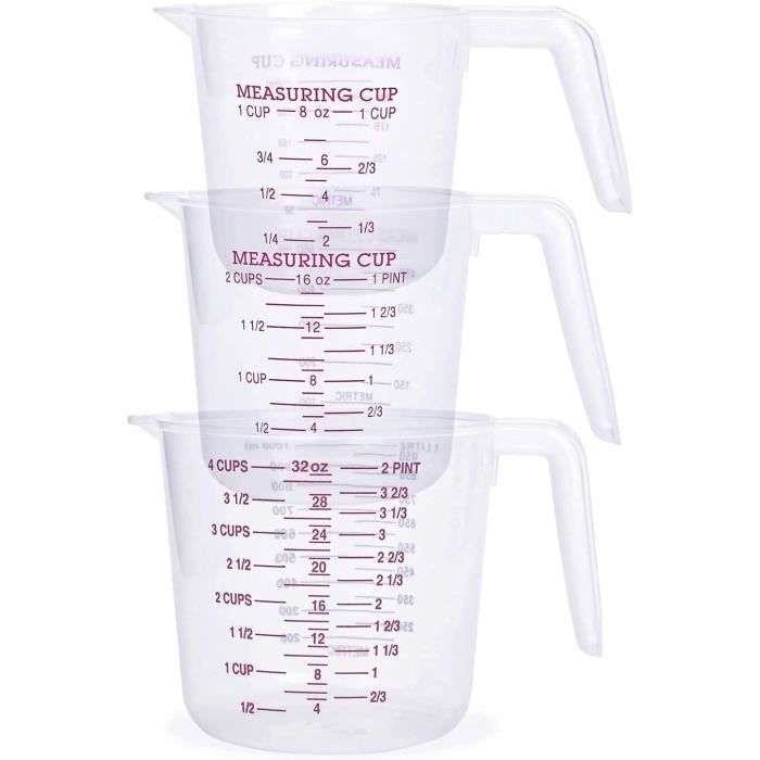 Cruche Doseuse Bamix 1L - Verre Gradué Résistant à La Chaleur, Sans BPA, Micro-ondes Et Lave-vaisselle, Avec Couvercle