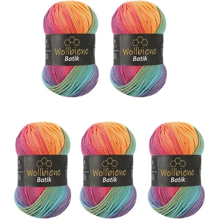 URFEDA Velvet Pelote De Laine A Tricoter Multicolore Avec Dégradé De