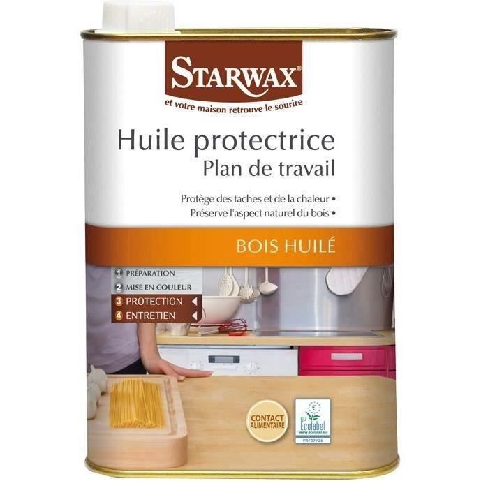 Huile protectrice plan de travail bois huilé 500ml - incolore