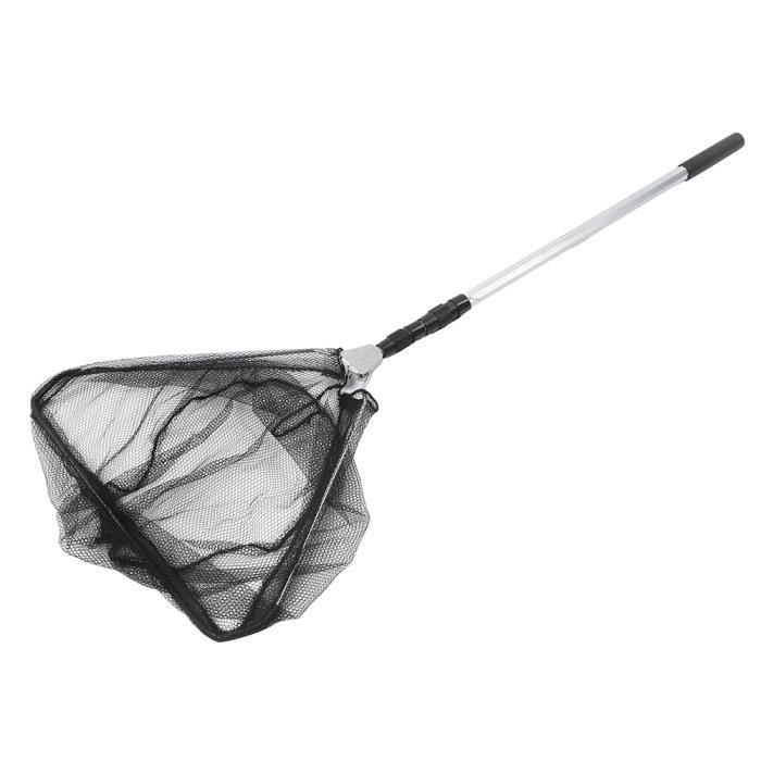 2 Épuisettes De Pêche Télescopiques - Longueur 40,5 à 151,5 Cm, Tête 25 Cm - Filet Papillon, Acier Inox - Pour Pêche, Jardin, Plein Air