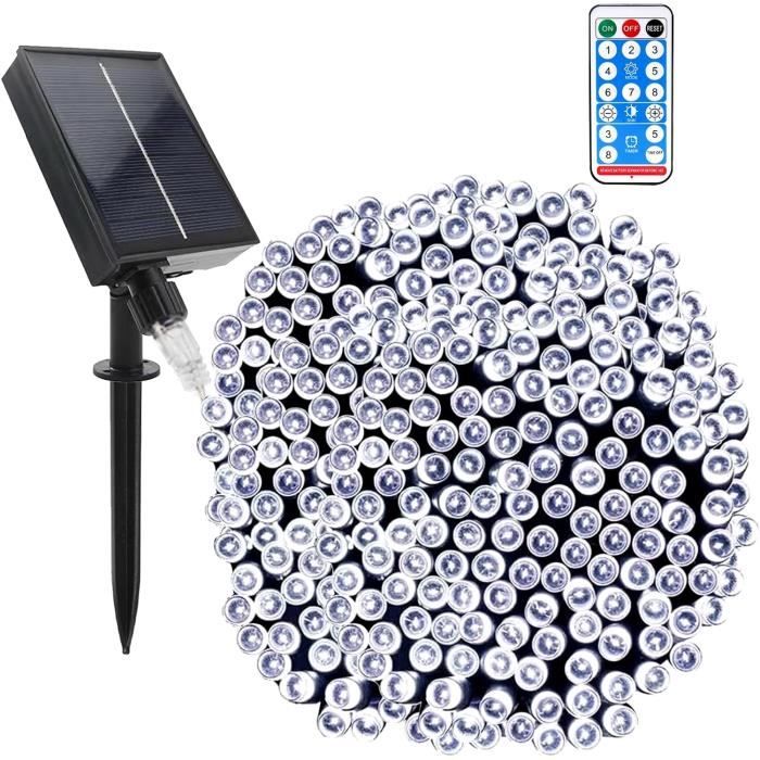 2 Guirlandes Solaires Extérieur 400 LED - 8 Modes - Étanche IP65 - 8 Mètres - Pour Jardin, Terrasse, Noël, Mariage