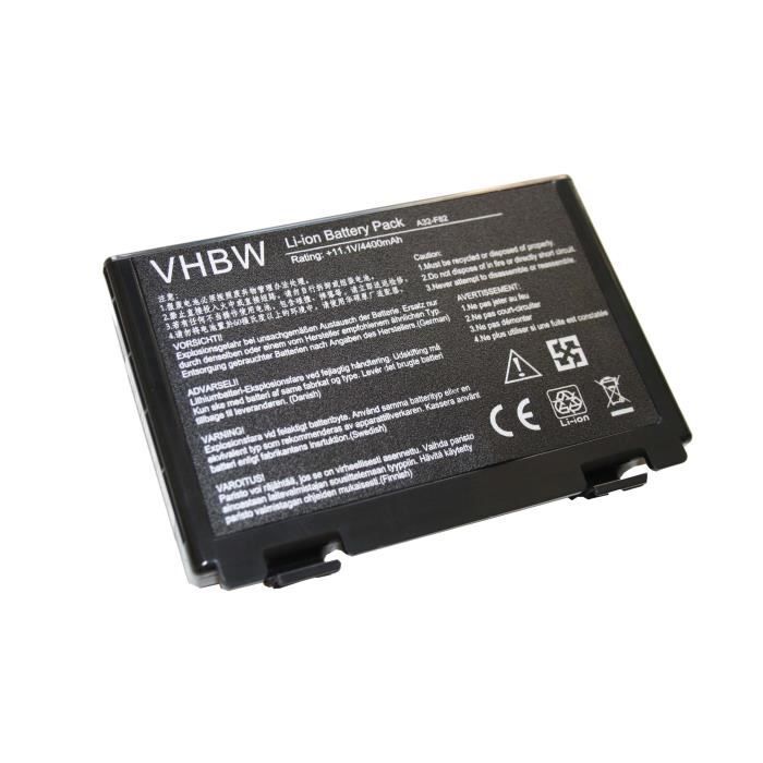 Batterie LI-ION 4400mAh 11.1V noire-black pour ASUS remplaçant A32-F52, A32-F82, L0690L6