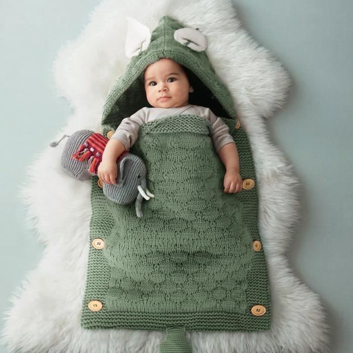 Nid d'ange - Couvertures d'emmaillotage - Convient pour 0-12 mois - Vert - WIRLSWEAL - Sac de couchage pour bébé