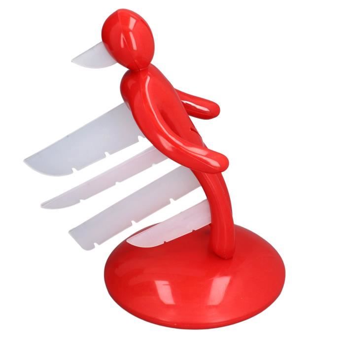 PAS Kitchen Knife Block, Kitchen Knife Holder Stable Red Funny Novelty