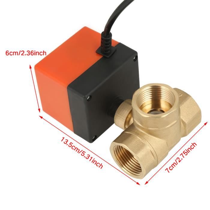 KOMUNJ 1 Raccord De Tuyau Y à 3 Voies - Robinet à Boisseau Sphérique En Laiton - Répartiteur - Laiton Et Alliage De Zinc - Pour Robinet De Menuisier, Eau, Gaz - 10 Mm