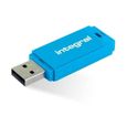 Clé USB INTEGRAL Neon - 128 Go - USB 2.0 - Bleu fluorescent-1