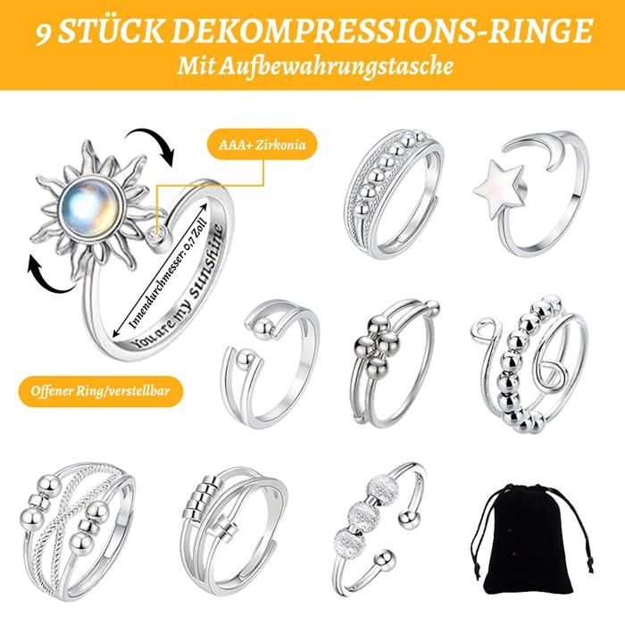 Bague anti-stress réglable argent n°18 argent 18 mm - Jeux - Jouets