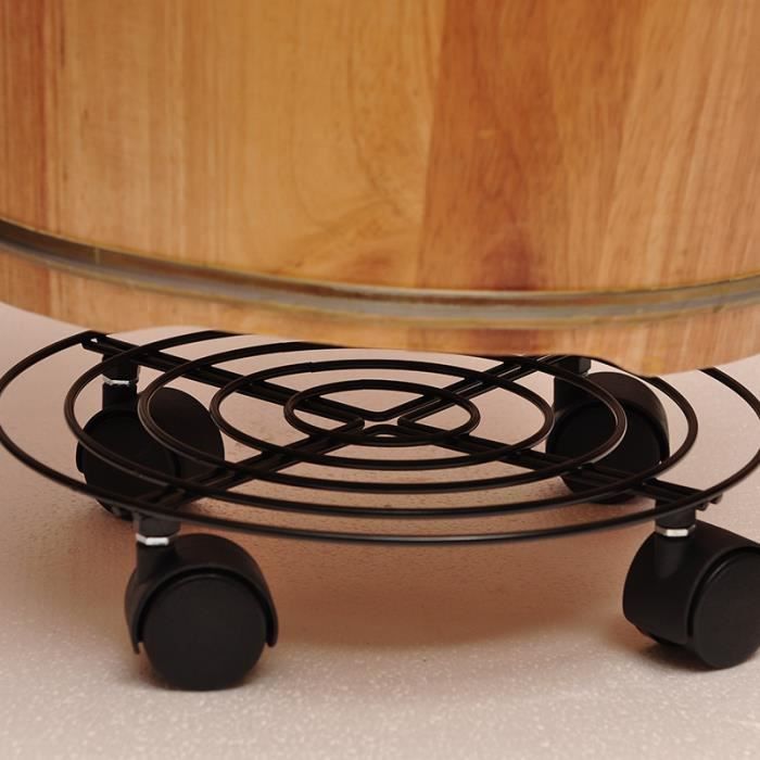 Support à Roulettes Pour Plantes NAIZY - Réglable 39-52cm, Charge 300kg, 4 Roues Frein, Intérieur/extérieur