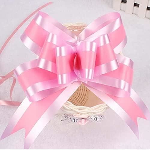 AWCIGG® Lot De 100 Nœuds à Tirer En Ruban Blanc Élégant Grands Nœuds Rubans Pour Cadeaux Paniers Arrangements Floraux Voitures De Mariage Décorations De Fête Matériau Imperméable