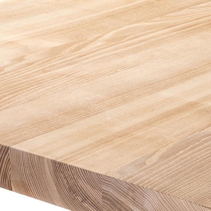 LAMO Manufaktur LHG-01-A-001-80 Plateau De Table En Bois Massif De Frêne 80 X 60 Cm Brut - Épaisseur 4 Cm