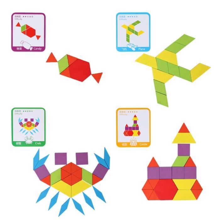 MARAYAN-Jeux Montessori Enfant 2 3 4 Ans-Jouet educatif-Puzzle Casse Tete  Bois-Smart Tangram Games-motricité Fine-Cadeau Fille Garcon-Jeu Couleurs et  Formes-Jouets d'activité Exterieur : : Jeux et Jouets