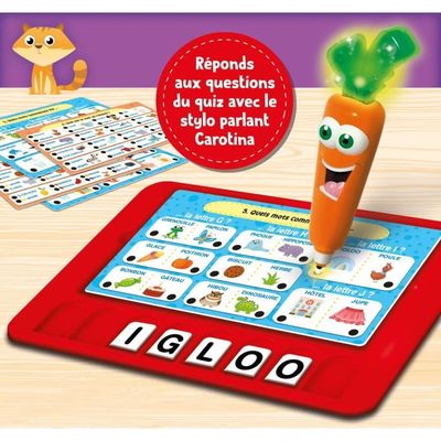 Lisciani CAROTINA Alphabet Et Mots – Valisette éducative Avec Stylo Parlant Lumineux Pour Enfants 3-6 Ans